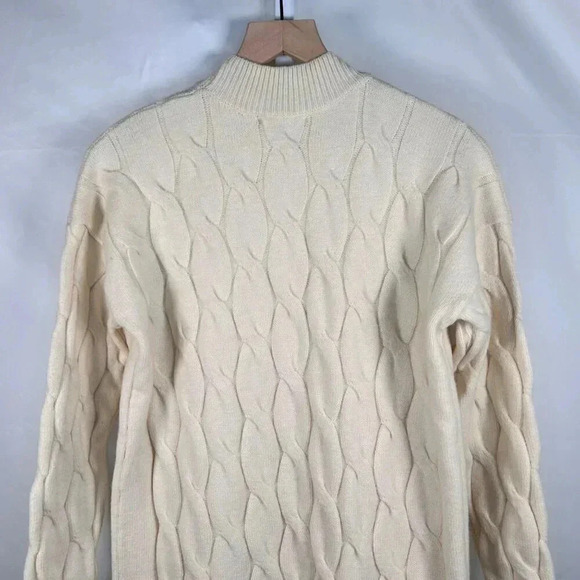 Line And Dot Dorothy Revolve Size Large Sweater Dress Cream Cable Knit Stretch - Picture 6 of 13